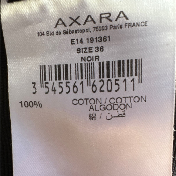 Axara Paris Cotton Black Floral Embroidered Mini Dress Sz 36 - Picture 7 of 7
